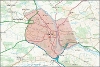 Diagram showing the extents of Perth's Air Quality Management Area (AQMA)