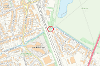 Map showing location of woody debris in the Craigie Burn at the manhole cover for the inlet to the South Inch Pond