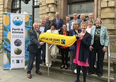 Perth and Kinross Council Fairtrade Champions and members of the Fairtrade Committee