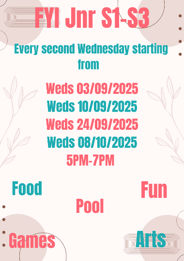 Dates for the PKC Champs care experienced group sessions for S1 to S3 aged young people