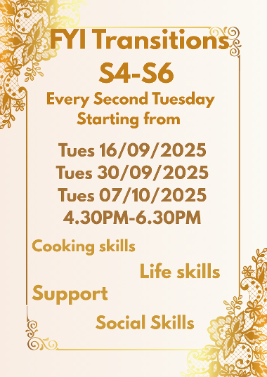Dates for the PKC Champs care experienced group sessions for S4 to S6 aged young people