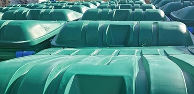 Group of commercial bins